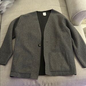 Dark Grey Sweater Cardigan Jacket